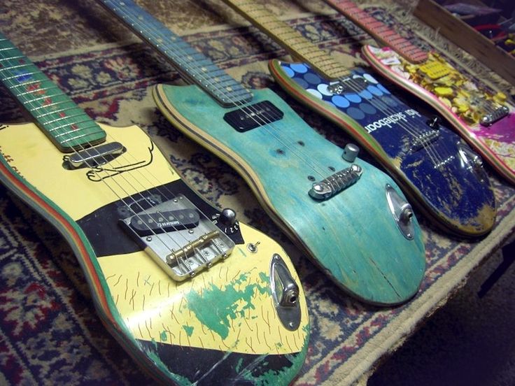 guitars made from skateboads